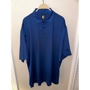 Men’s Blue Footjoy Golf Polo XL subtle stripes Darien Country Club